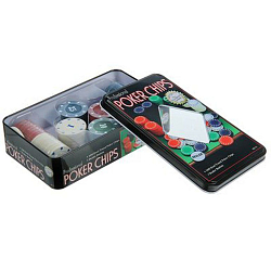 Покер, набор для игры, фишки 100 шт  11.5х19 см 427370