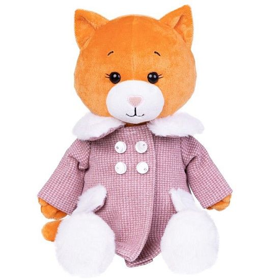 Мягкая игрушка Кошка Марта в пальто, 25 см