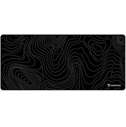 Коврик VOROTEX XXL, Black with white lines (Черный с белыми линиями) (900*400*4мм)