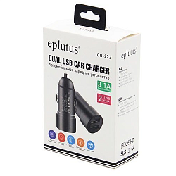 Авто ЗУ 2USB 2.4A EPLUTUS CU-223 черное