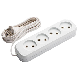 Сетевой удлинитель  7.0м ДЖЕТТ 4 розетки, б/з, 6А [ШВВП] РС-4