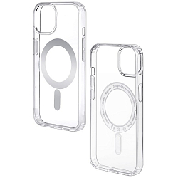 Силиконовый чехол Clear Case MagSafe для iPhone 12 (МИКС)