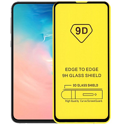 Противоударное стекло 9D NONAME для Samsung Galaxy S10E черное, полный клей