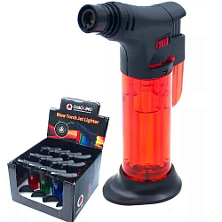 Зажигалка-горелка газовая QL-001 матовая, заправляется (ЕМА-2007)