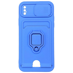 Силиконовый чехол MULTI FUNCTION 4в1 для iPhone X/XS сиреневый