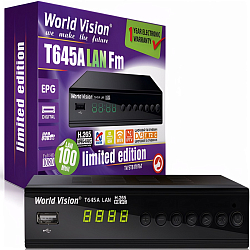 Ресивер DVB-T2 WORLD VISION T645A LAN Fm