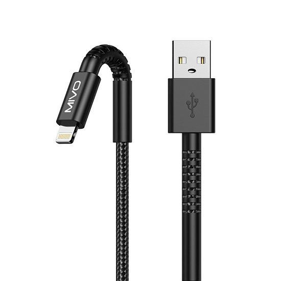 Кабель USB <--> Lightning  2.0м MIVO MX-60L черный