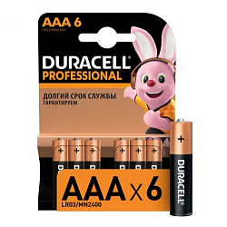 Элемент питания DURACELL LR03 PROFESSIONAL BL-6 (6/60/31020)