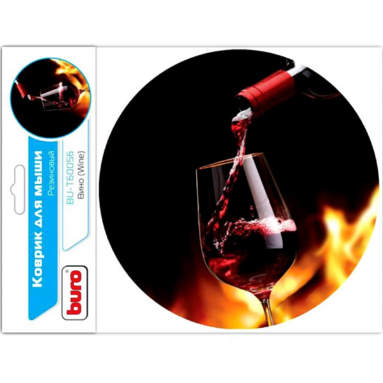 Коврик BURO BU-T60056 рисунок/вино