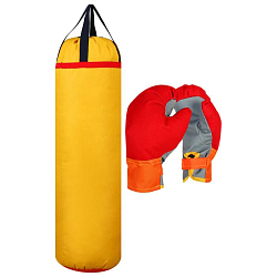 Боксерский набор «Гигант», перчатки и груша d=25 см, h=80 см, цвета микс
