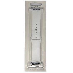 Силиконовый ремешoк NONAME для Apple Watch 42/44mm белый