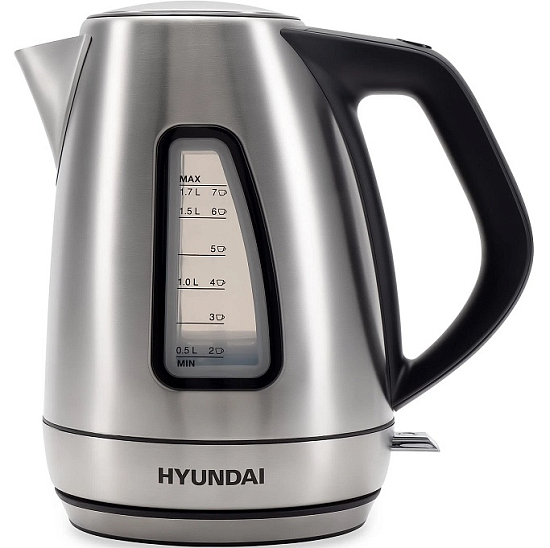 Чайник электрический HYUNDAI HYK-S3609 серебристый/черный
