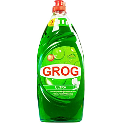 Средство для мытья посуды GROG "Ultra" ПНД-помпа, 1000мл