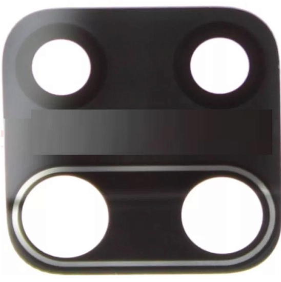 Стекло задней камеры для Xiaomi Redmi Note 9 Pro (черный)