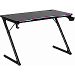 Стол игровой Defender FEROX RGB (110x60см./ подсветка/ подвесы для кружки+гарнитуры/ черный)