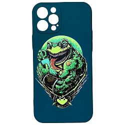 Задняя накладка SILICONE WS для iPhone 12 Pro с принтами (МИКС)