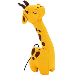 Игрушка для собак с пищалкой «Жирафик», 12×25 см, жёлтый