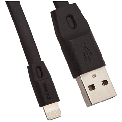 Кабель USB <--> Lightning  1.0м REMAX RC-C001 черный (Flushing Series)