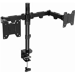 Кронштейн для 2-х мониторов EXEGATE EDM2-3210-11 (15"-32", VESA 75x75, 100x100, макс. нагрузка на один кронштейн 10 кг, наклон -