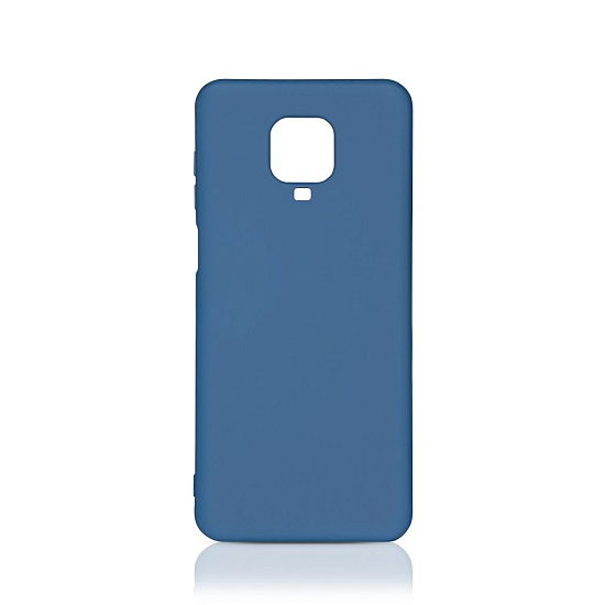 Силиконовый чехол DF для Xiaomi Redmi Note 9S/9 Pro/9 Pro Max DF xiOriginal-09 (blue) с микрофиброй