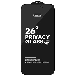 Противоударное стекло SupGlass XC-12 Coverage 26° Privacy Glass для iPhone 17 Pro (Антишпион 26°)