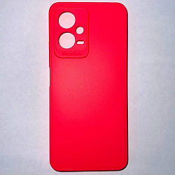 Задняя накладка Мобилис для Xiaomi Redmi Note 12 (5G), фуксия , матовая с защитой камеры
