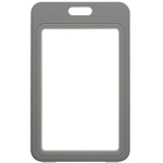 Бейдж вертикальный Calligrata, без держателя, внешний размер 110×70 мм, внутренний размер 85×54 мм, пластик, софтач, серый