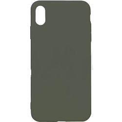 Задняя накладка STR для iPhone XR плотный матовый (серия Colors) (оливковый)