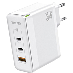 Сетевое ЗУ 1USB/2Type-C WALKER WH-47 GaN, белое, 100Вт, QC 3.0+PD