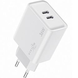 Сетевое ЗУ 2Type-C 3A VIXION Pro SE VH-11, белое, 36W