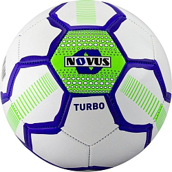 Мяч Novus TURBO фут. детский , PVC бело-синий/салатовый, размер 5, d=68-71