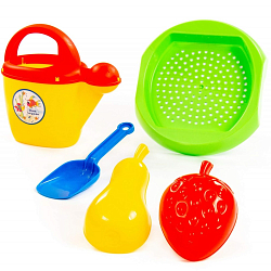 Набор ПОЛЕСЬЕ №403: сито №9, совок №11, формочки "Фрукты" 2 шт, лейка №10