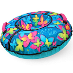 Тюбинг NIKA ТБ8К-110/Б "с бабочками 3D" с круговым дизайном 