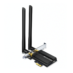 Адаптер TP-Link ARCHER TX50E PCI-E 11AX 3000Mbps 2402Mbps at 5G and 574Mbps at 2.4G, support Bluetooth 5.0, WPA2 encryption