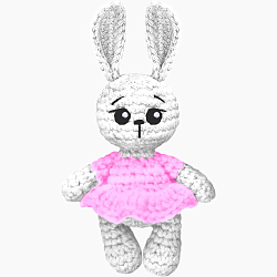 Амигуруми: мягкая игрушка своими руками «Зайка», 8 см