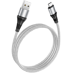 Кабель USB <--> microUSB  1.0м HOCO X50 серый