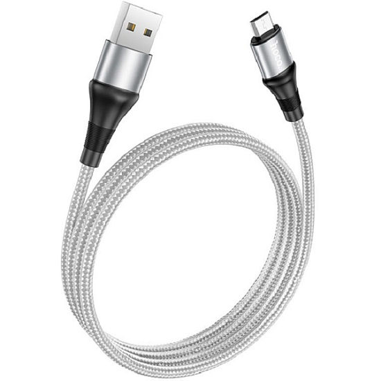 Кабель USB <--> microUSB  1.0м HOCO X50 серый
