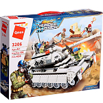 Конструктор Qman Миротворцы «Боевой танк», 4 минифигуры, 430 деталей