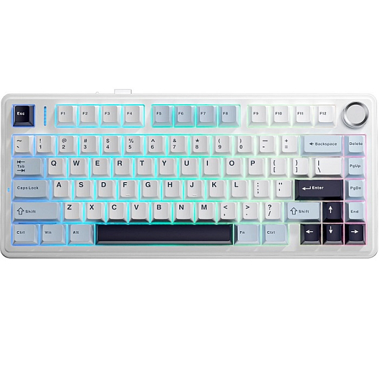 Клавиатура AULA F75 Light Blue-White-Black Purple