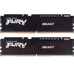Оперативная память DDR5 16Gb Kingston FURY Beast Black CL40 (Kit of 2) DIMM PC41600, 5200Mhz, (KF552C40BBK2-16) (retail)