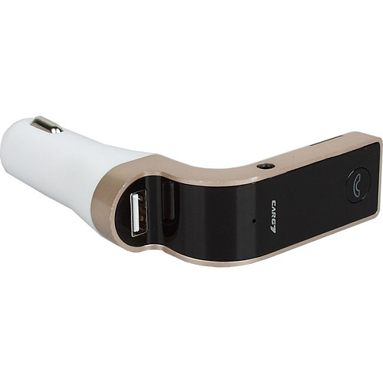 FM-модулятор CARG7 (FM/Bluetooth/AUX/Micro SD/USB 1000mAh) золото