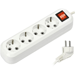 Сетевой удлинитель  5.0м SMARTBUY 4 розетки с выключателем и заземлением ПВС 3х1,0 (SBE-16-4-05-ZS)