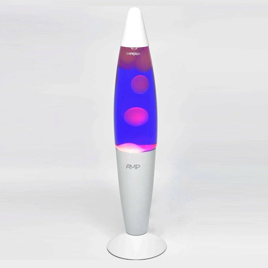 Лава-лампа Amperia Rocket Белая/Фиолетовая (35 см)