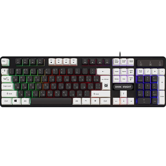 Клавиатура DEFENDER Dark Knight GK-077 RU,черно-белый