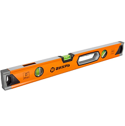 Уровень алюминиевый "Усиленный" 600 мм, 3 глазка (1 зеркальный), 2 комп.рукоятки ВИХРЬ 73/11/4/10