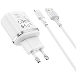 Сетевое ЗУ 1USB 3A BOROFONE BA36A, белый, Type-C, 18Вт