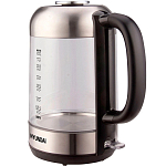 Чайник электрический HYUNDAI HYK-G4034 черный/прозрачный