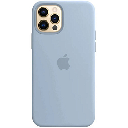 Силиконовый чехол SILICONE CASE для iPhone 12/12 Pro Cloud Blue (MagSafe + анимация NFC) c LOGO