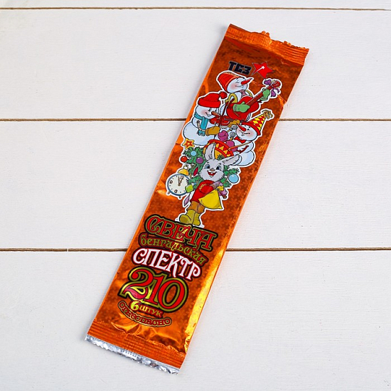 Бенгальские огни, 17 см, 6 штук, разноцветные, "Спектр" 4483413