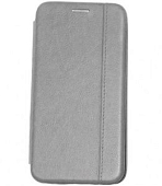 Чехол футляр-книга XIVI для iPhone XR, Premium, вертикальный шов, на магните, экокожа, серый